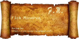 Fick Minerva névjegykártya
